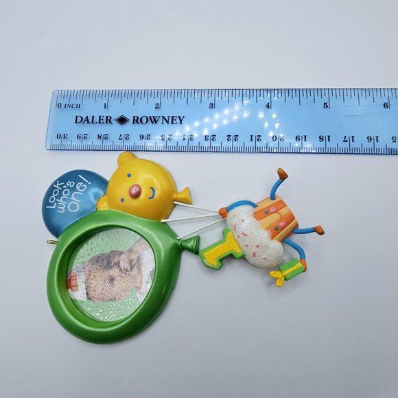 Hallmark Ornament Baby First Birthday Christmas Photo Celebrate Holiday Gift 5" - Picture 7 of 7
